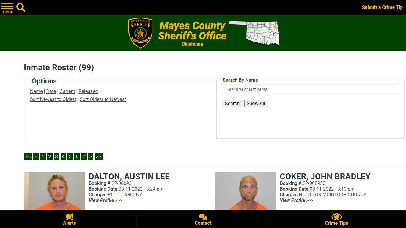 Inmate Roster - Mayes County, OK Sheriff